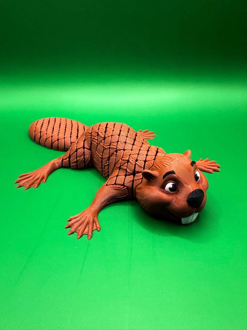 Articulated Flexi Beaver Fidget Toy – 3D Printed Desk Animal, ADHD ...