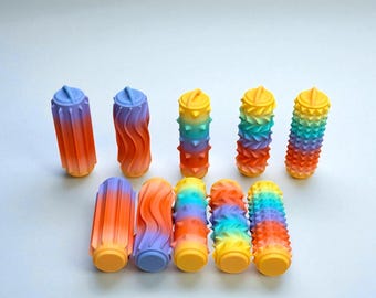 Rodillo antiestrés / Herramienta sensorial texturizada para presión profunda / Juguete táctil firme / Juguete antiestrés portátil para aliviar el dolor (2.ª generación)