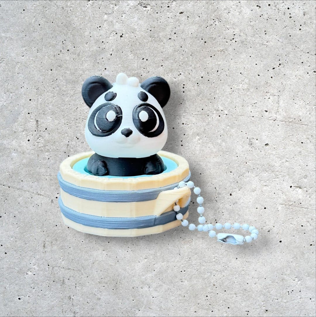 3D Printed Hot Spring Panda Clicker Fidget | ADHD Sensory Toy | Quiet ...