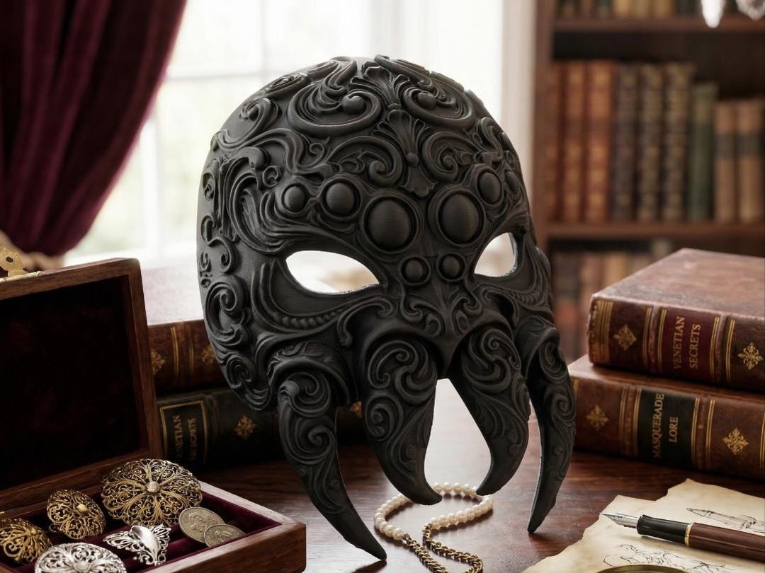 Weavers Mask Vectorised Baroque Spider Mask – the Royal Weaver Art (3D Printed) - Etsy