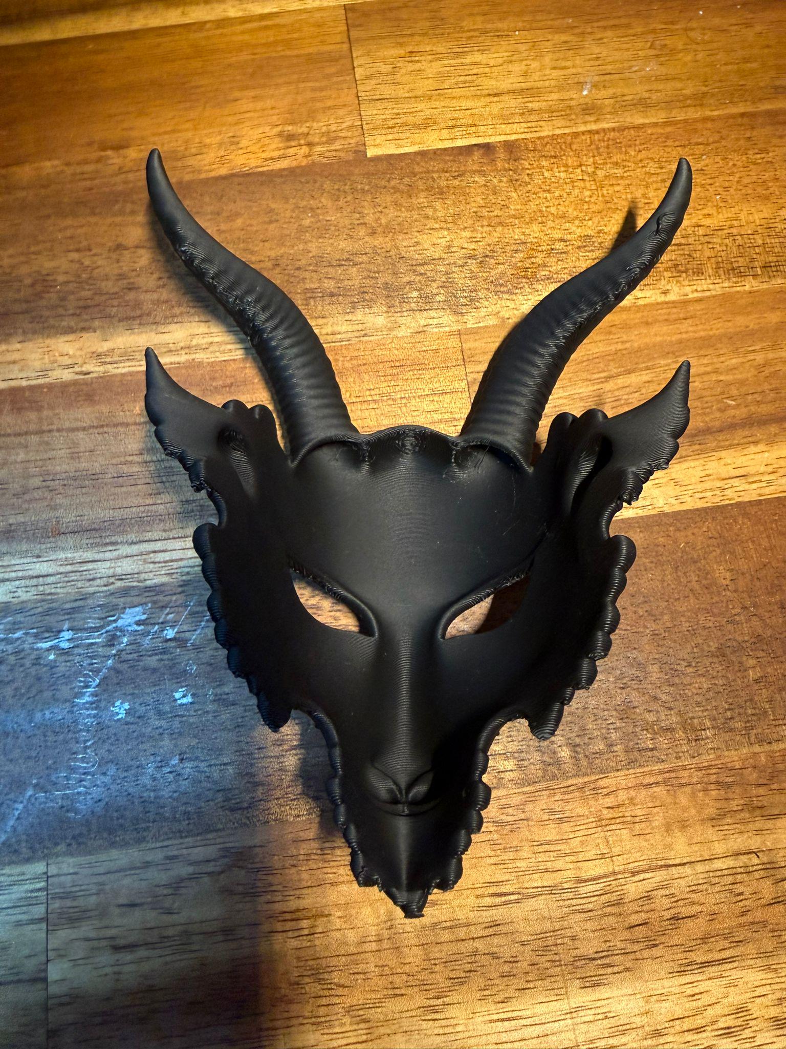 Baroque Goat Mask – the Arcane Horned Crown (3D Printed) - Etsy