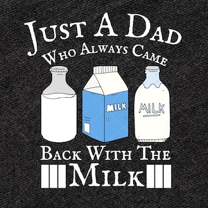 Just a Dad Who Came Back With the Milk Png , Cute Milk Carton Clipart Png, Funny Dad Humor Sublimation, Png digital download. Gifts for Dad.