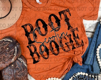 Cowgirl Boogie Rodeo Country Western - Transferencia DTF - Transferencia directa a película, lista para prensar - Transferencia para planchar sobre ropa