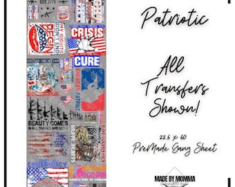 Patriotic 2A Gang Sheet Wholesale Transfers - DTF Transfer - Direct To Film Ready To Press Transfer-Iron On Clothing Transfer