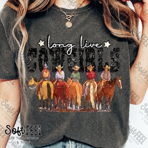 Cowgirls Vintage Country Western - DTF Transfer - Direkt zum Film, bereit zum Aufbügeln, zum Aufbügeln für Kleidung