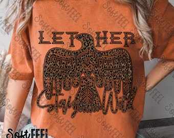 Let Her Stay Wild Leopard Country Western - DTF Transfer - Direct To Film Ready To Press Transfer-Iron On Clothing Transfer