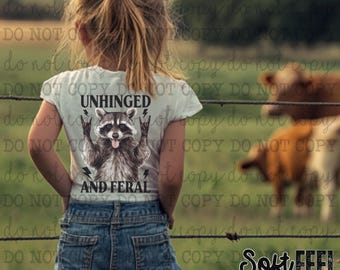 Unhinged and Feral Jugend Country Western - DTF Transfer - Direkt zum Film, bereit zum Pressen oder Aufbügeln