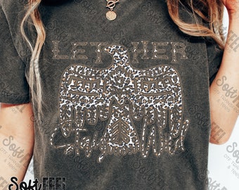 Let Her Stay Wild Light Leopard Country Western - DTF Transfer - Direct To Film Ready To Press Transfer-Iron On Clothing Transfer