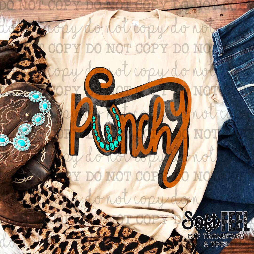 Punchy Cowgirl Turquoise Rodeo Country Western - DTF Transfer - Direct ...