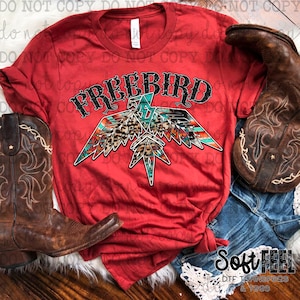 Aztec Freebird Wild West South Western Ranching Rodeo - DTF Transfer - Direct To Film Ready To Press Transfer-Iron On Clothing Transfer