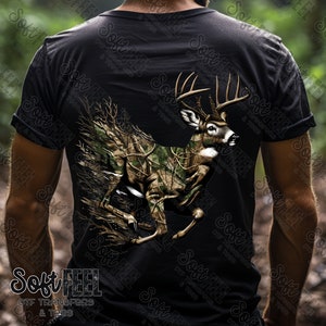 Camuflaje de ciervos para caza en el campo occidental - Transferencia DTF - Transferencia directa a película, lista para prensar - Transferencia para planchar sobre ropa