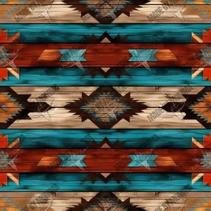 Retro Western P1 - 12x12" Patterned Vinyl for Tumblers and Crafts - Solvent Resistant Rubbing Alcohol SAFE Moveable Adhesive Vinyl
