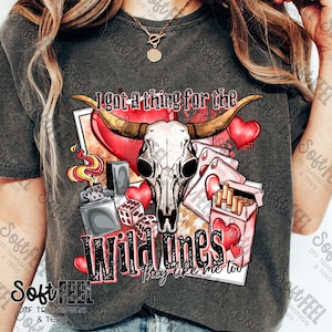 Wild Ones Saint Valentin country western - transfert DTF - transfert prêt à presser pour film direct - transfert fer sur vêtements