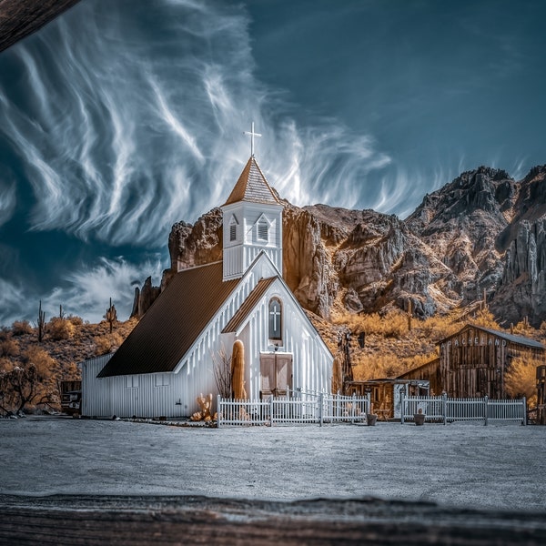 Elvis Presley Chapel in the Superstition Mountains - Large Format digital Download