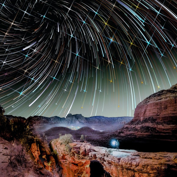 Vortex Huntress - Searching for ehe Energy Vortex in Sedona Arizona - Printable digital Download