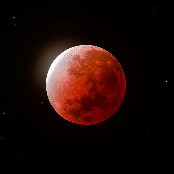 Lunar Eclipse - Large Format - Printable Digital Download