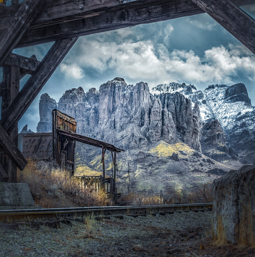 Snowy Superstition Mountains - Printable Digital Download - Etsy