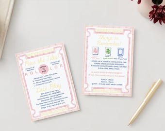 Pink Mahjong Tips and/or Tile Shuffler (Digital Download)