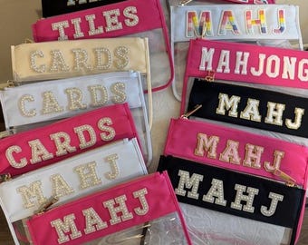 Mahjong Accessory Zipper Pouch Bag