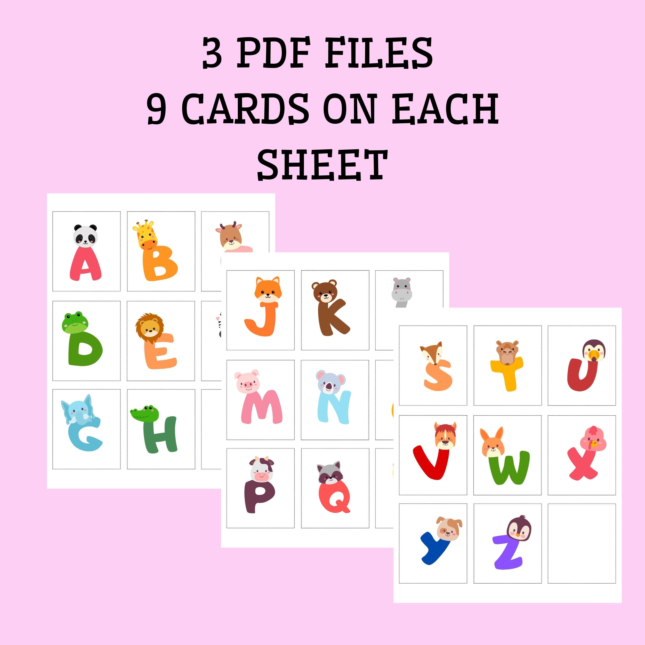 Educational Alphabet Printable for Kids, Alphabet for Kids, Fun ...