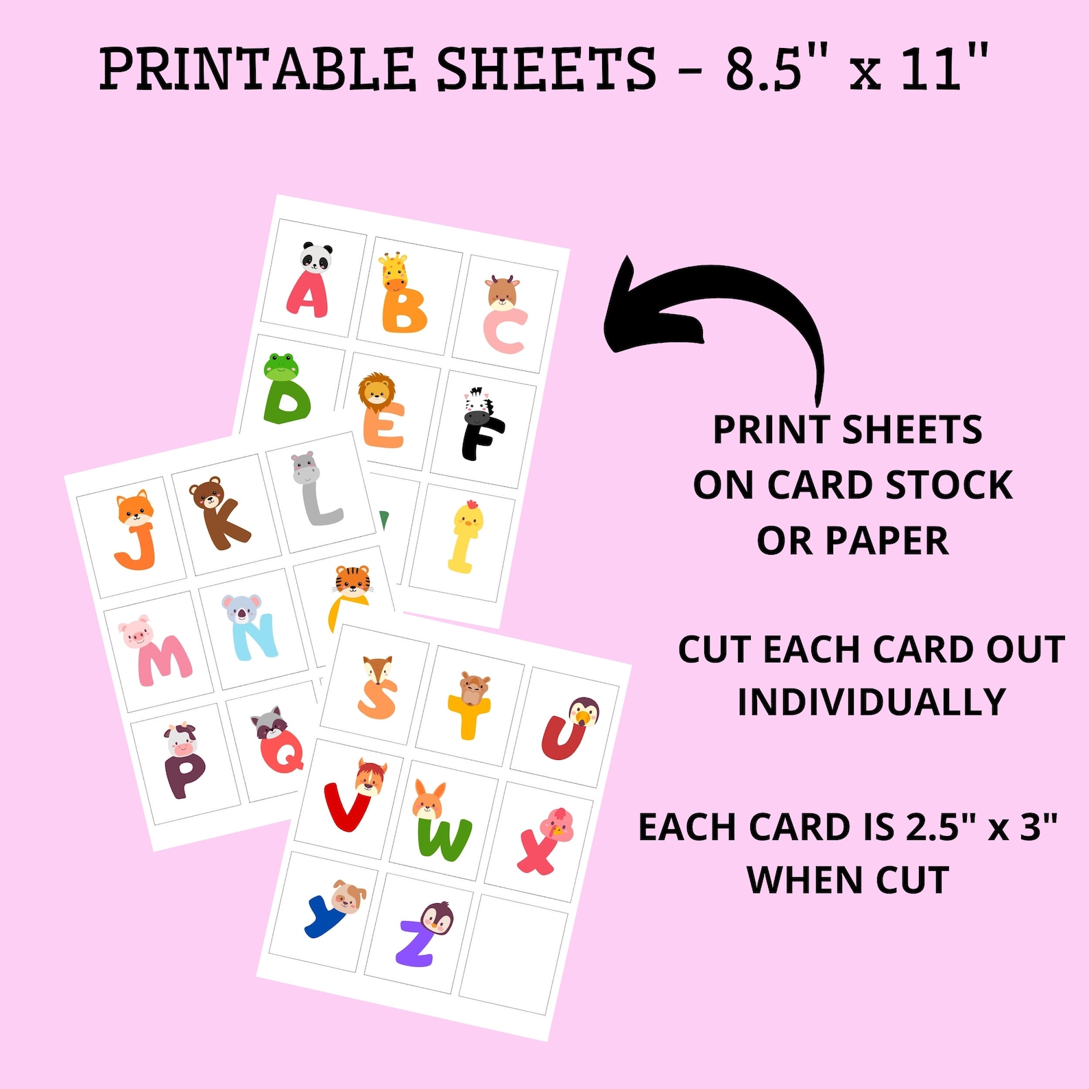 Educational Alphabet Printable for Kids, Alphabet for Kids, Fun