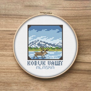 Kobuk Valley National Park Cross Stitch Patterns, Mini Cross Stitch Pattern, Simple Cross Stitch, National Park Art, Modern Cross Stitch