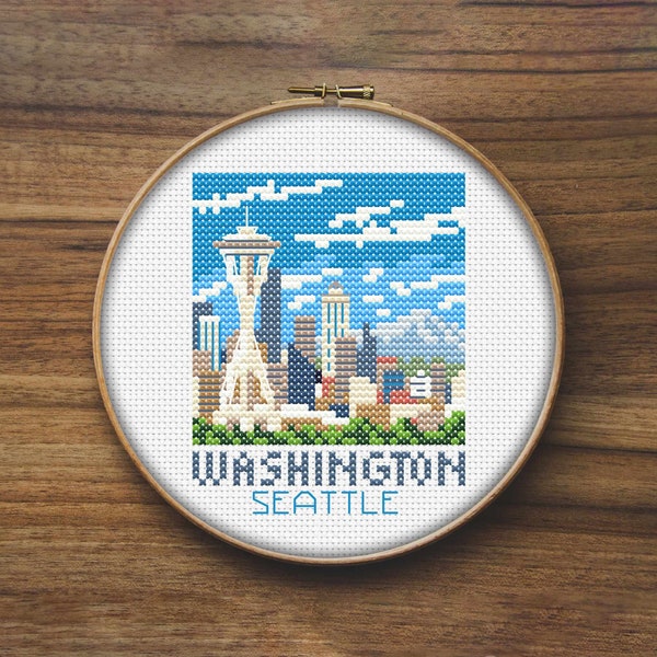 Seattle Cross Stitch Etsy