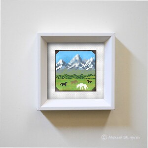 Grand Teton National Park Cross Stitch Pattern, Beginner Mini Embroidery (PDF Pattern) image 11