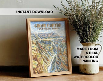 Grand Canyon National Park Cross Stitch Pattern: Instant Download (PDF Pattern 8x10in Design)