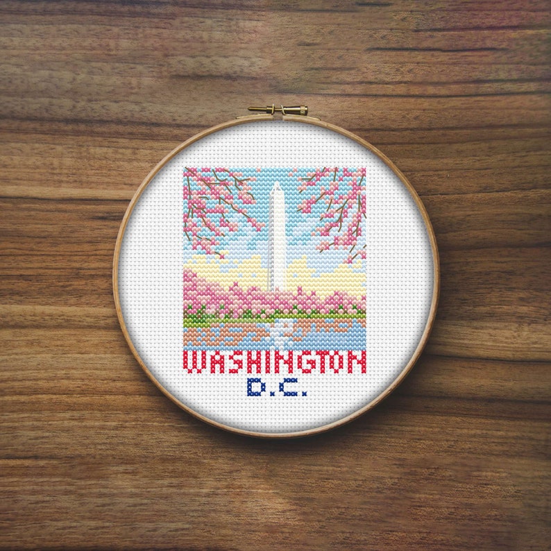 Washington DC City Cross Stitch Pattern, Mini Cross Stitch Pattern ...