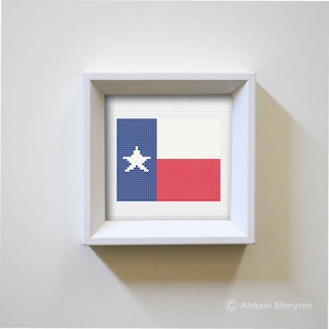 Texas State Flag Cross Stitch Pattern, America Flag, Mini Cross Stitch Pattern, Easy Cross Stitch, Flag Embroidery
