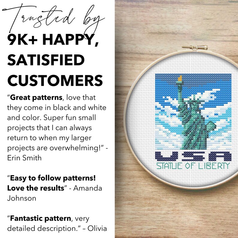 Grand Teton National Park Cross Stitch Pattern, Beginner Mini Embroidery (PDF Pattern) image 4