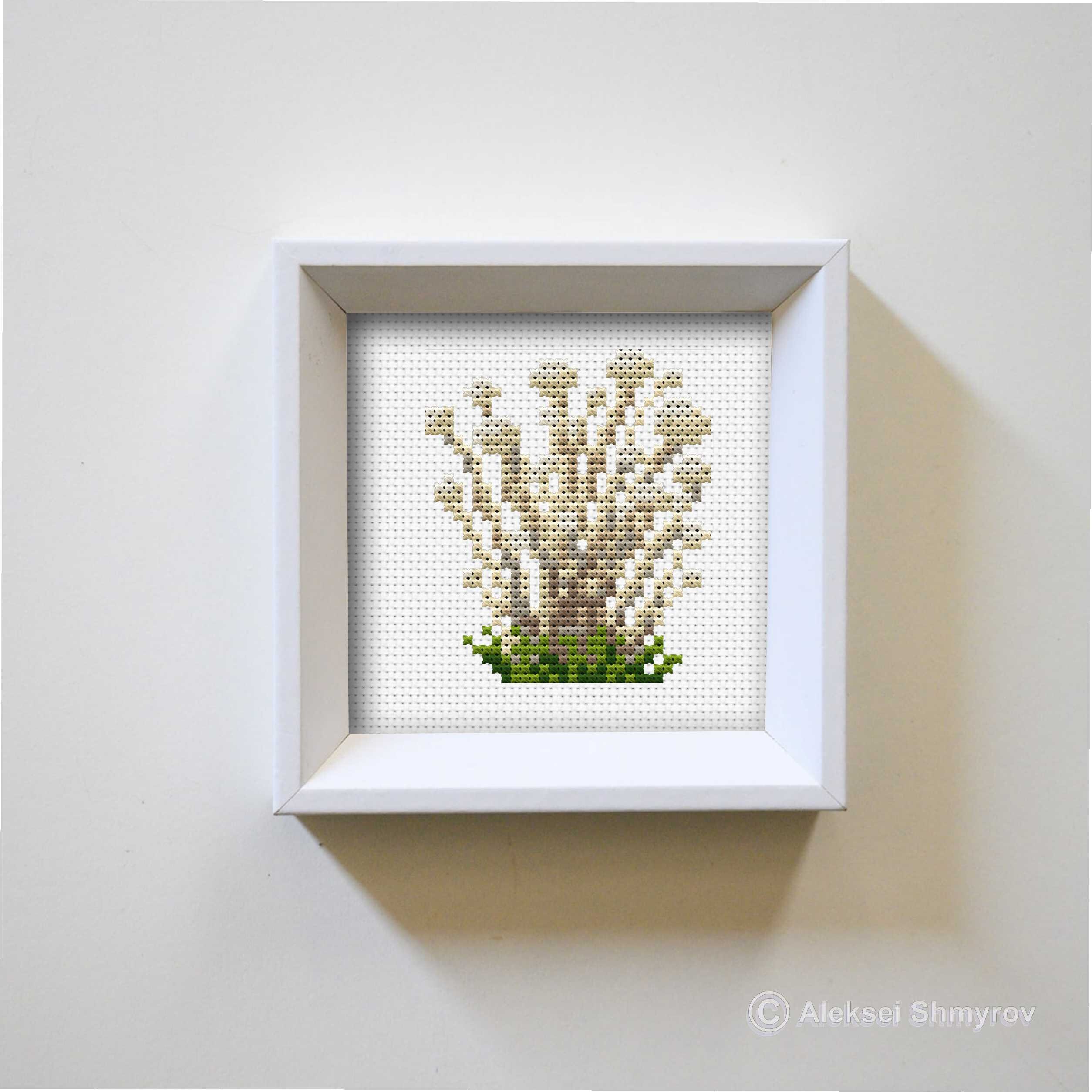 Mini Enoki Mushroom Cross Stitch Pattern, Forest Cross Stitch, Easy ...