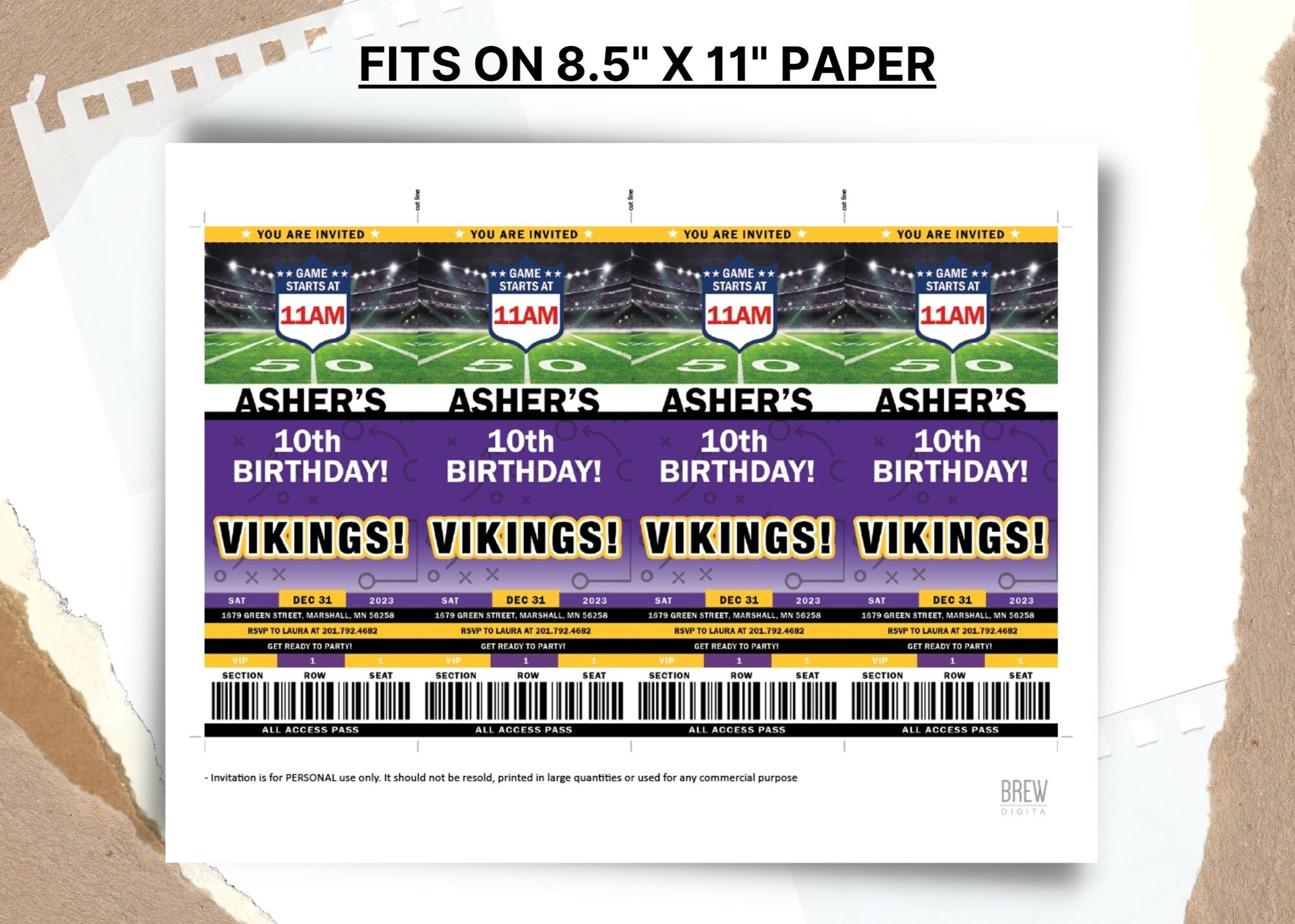 Vikings Birthday Invitation Vikings Party Invitation Template Editable ...