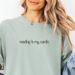 Comfort Colors® Introverted Bookworm Shirt, Book Lover T-shirt, Reading is my Cardio Bookish Outfit, Book Club Shirt,  Librarian Gift