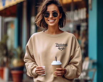 Pickleball Classy Sweatshirt, Pickleball Pocket Graphic , Pickleball Sweater, Pickleball Player Gift, Pickleball Team