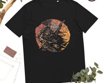 Ronin Samurai T Shirt Japanese Warrior Shirt Straw Hat Samurai Katana Fighter Anime Streetwear Graphic Unisex Gift Idea