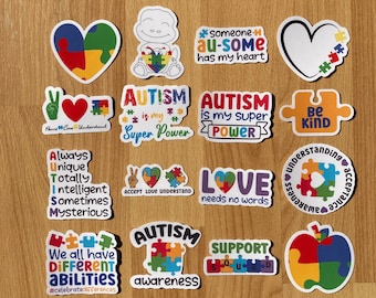 Autismus Sticker Bundle | Autism Awareness | Vinyl Sticker & Wasserfest | Sticker für Planer