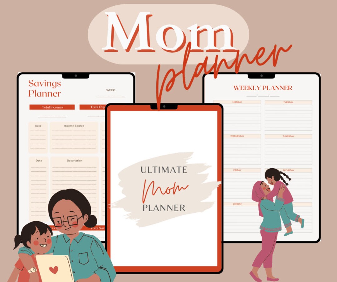 BUSY MOM PLANNER Printable Planner Yearly Planner Weekly Planner ...