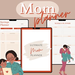 BUSY MOM PLANNER Printable Planner Yearly Planner Weekly Planner Groceries Shopping List Budget Planner