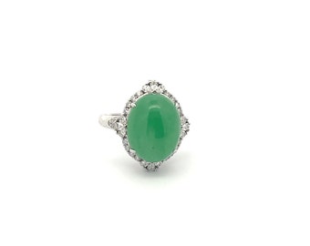 Vibrant Green Jadeite Ring (PJA00046)