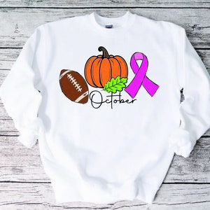 October/ Breast Cancer/ Football/ Fall/ PNG/ Distressed for softer feel when printed with DTF