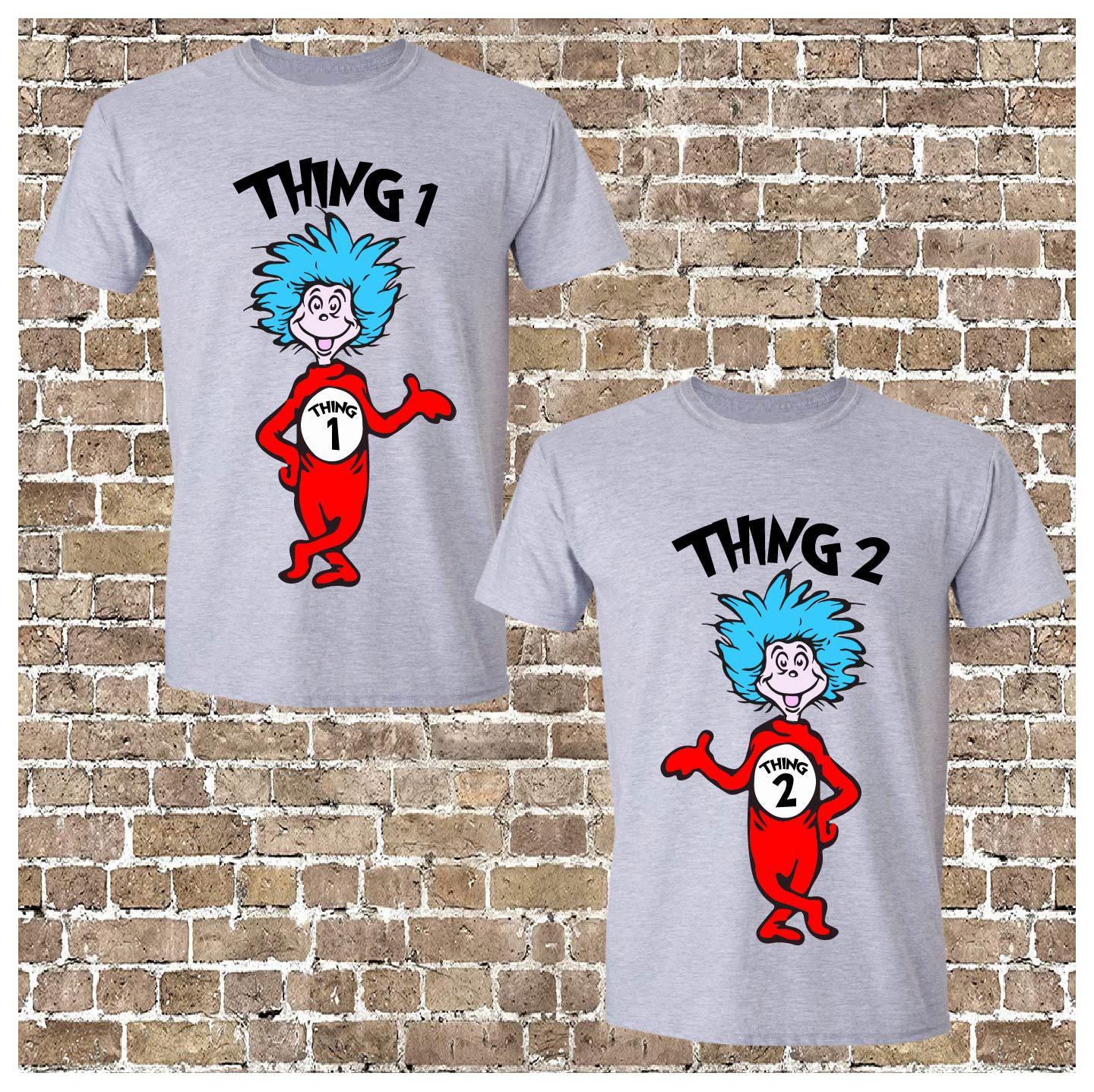 Thing 1 Thing 2 Iron On Etsy