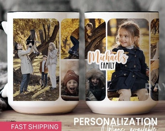 Personalized Picture Mug Custom Photo Collage Mug Family Gift Birthday Anniversary Wedding Engaged For Mom Dad Grandparents Special Memory