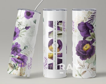 Mom Tumbler With Names, Mom Gift Personalized, Mom Tumbler Cup, Mom Gift From Kids, Mom Tumbler Cup Personalized, 20 oz Skinny Tumbler