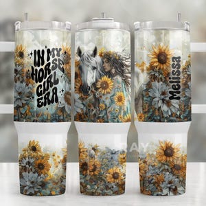 Western Girl with Horse 40 oz Tumbler With Handle lid and Straw, In My Horse Girl Era, Horse Gifts For Women, Gifts For Her, Birthday Gift