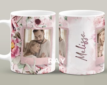 Personalized Coffee Mug with Pictures and Name, Custom Photo Mug, Custom Picture Mug, Gift for Mom, Photo Coffee Mug, 11 oz or 15 oz Mug