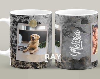 Personalized Coffee Mug with Pictures and Name, Custom Photo Mug, Picture Mug, Gift for Mom and Dad, Photo Coffee Mug, 11 oz or 15 oz Mug