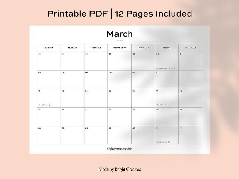 2023-monthly-calendar-with-holidays-planner-printable-2023-calendar