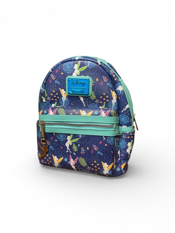 Loungefly Disney Teal Tinkerbell Mini Backpack - Etsy display picture 3